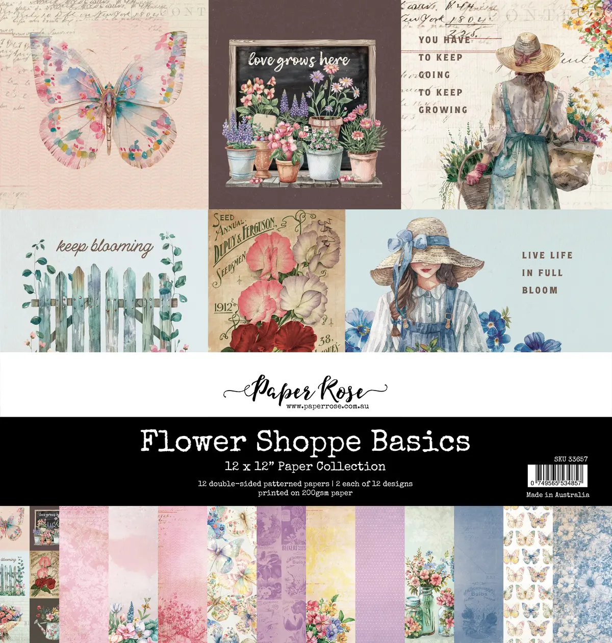 Flower Shoppe Basics 12X12 Paper Collection 33657 1