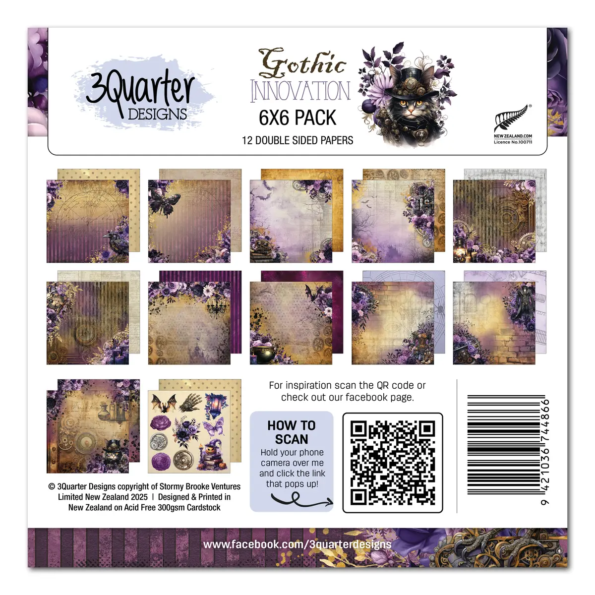 3Quarter Designs Gothic Innovation 6X6 Paper Pack 1