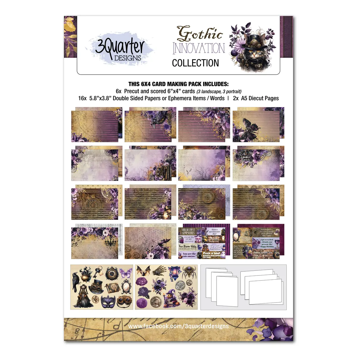 3Quarter Designs Gothic Innovation 6X4 Card Pack 1