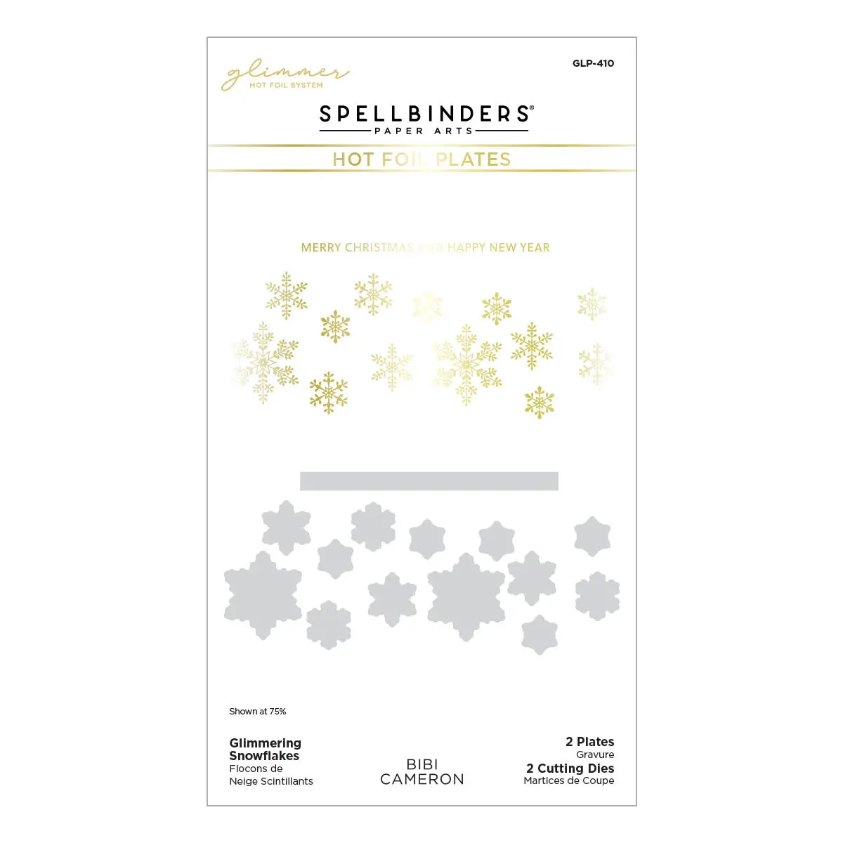 Glimmering Snowflakes Hot Foil Plate & Die Set  From The Bibi's Snowflakes Collection By Bibi Cameron 1