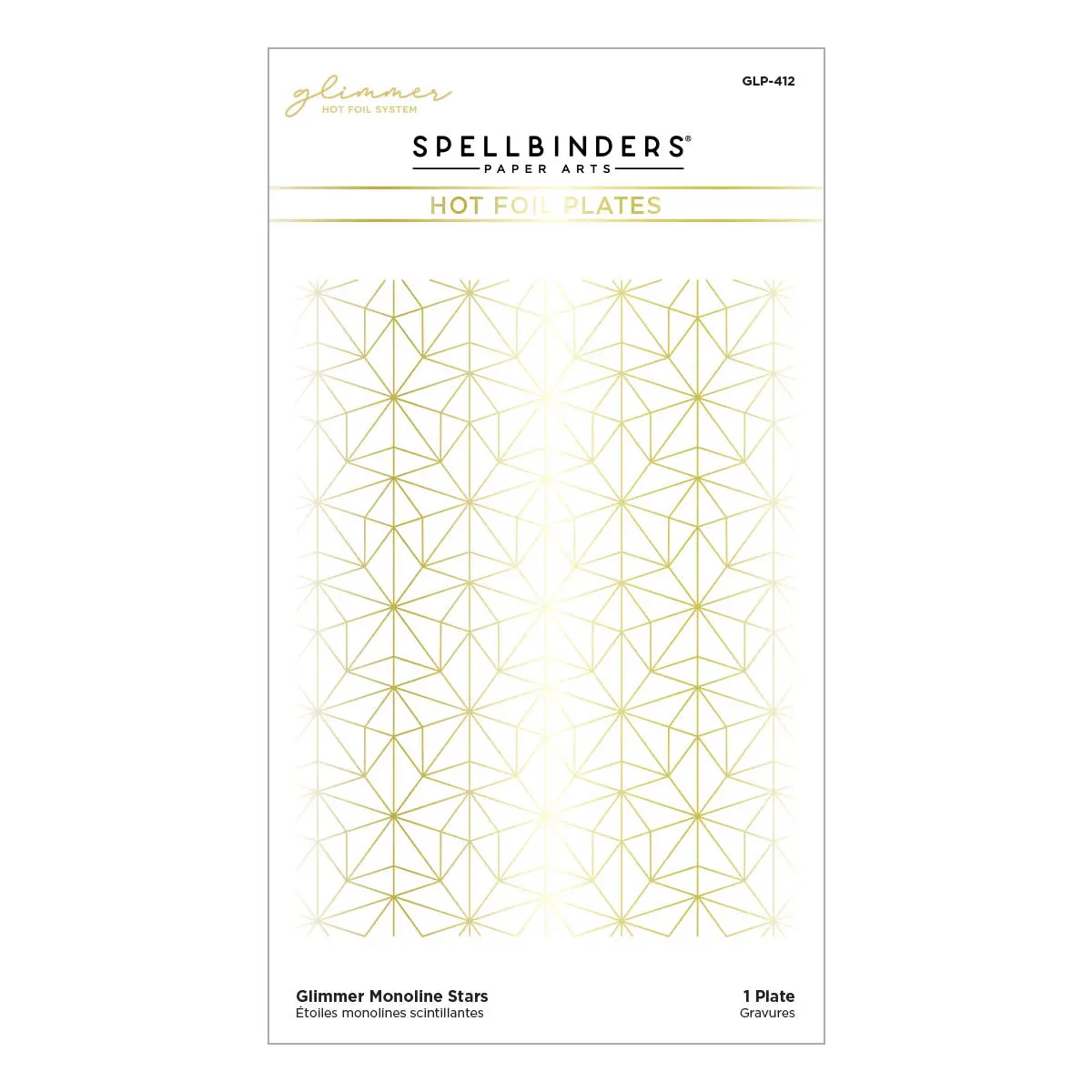 Glimmer Monoline Stars Hot Foil Plate From The Glimmer For The Holidays Collection 1