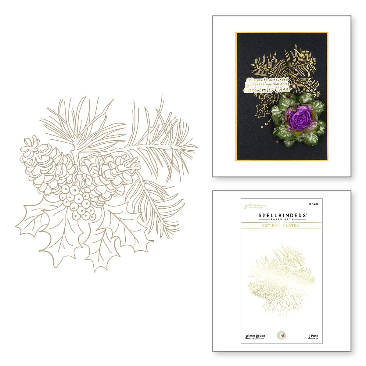 Winter Bough Hot Foil Plate From The Snow Garden Collection By Susan Tierney-Cockburn 2