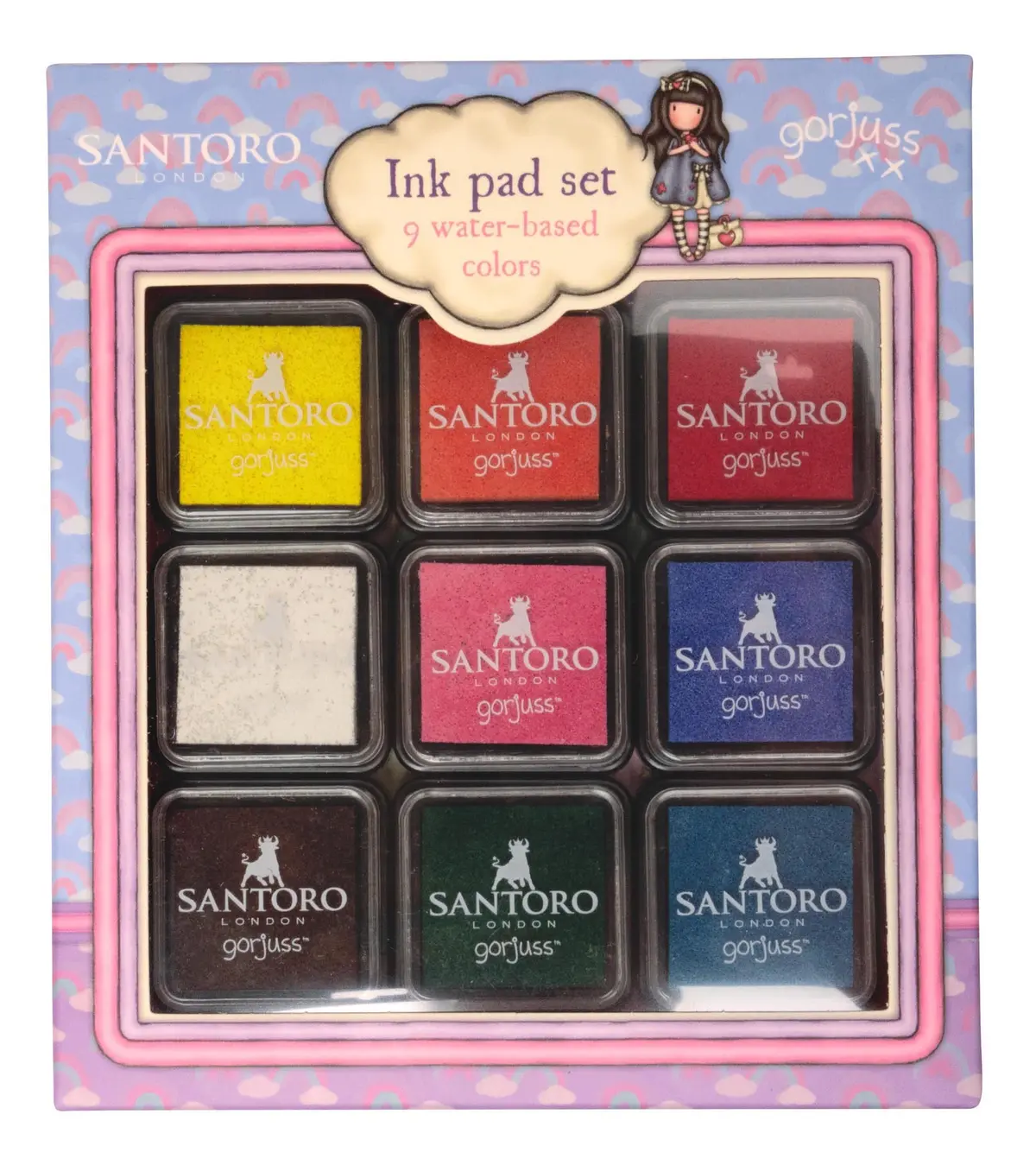 San Ink Pads Gorjuss - Be Kind 9 Colors 120X138x20mm 9 Pc Nr.25 1