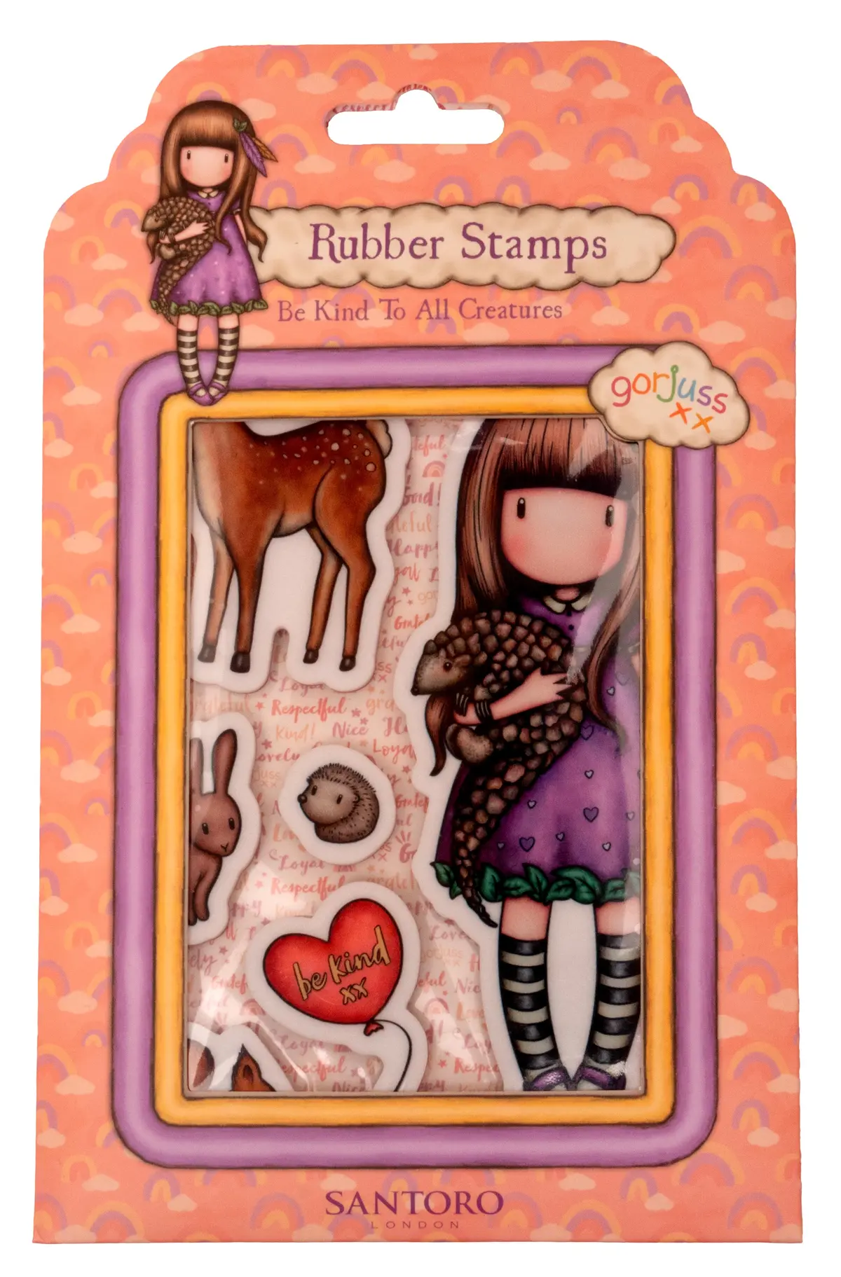 San Cling Stamp Gorjuss - Be Kind Be Kind To All Creatures 120X170x5mm 6 Pc Nr.575 1
