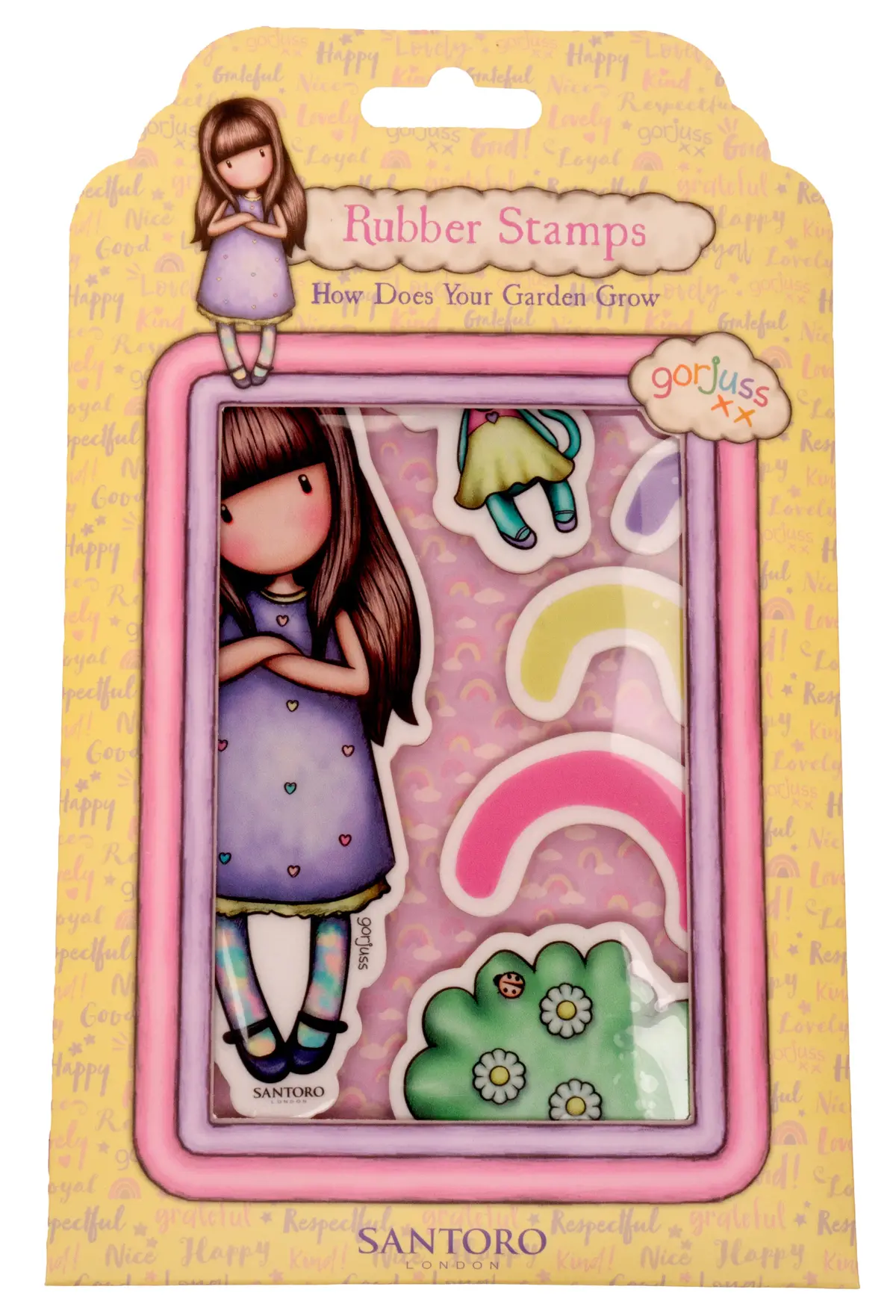 San Cling Stamp Gorjuss - Be Kind How Does Your Garden Grow 120X170x5mm 7 Pc Nr.576 1