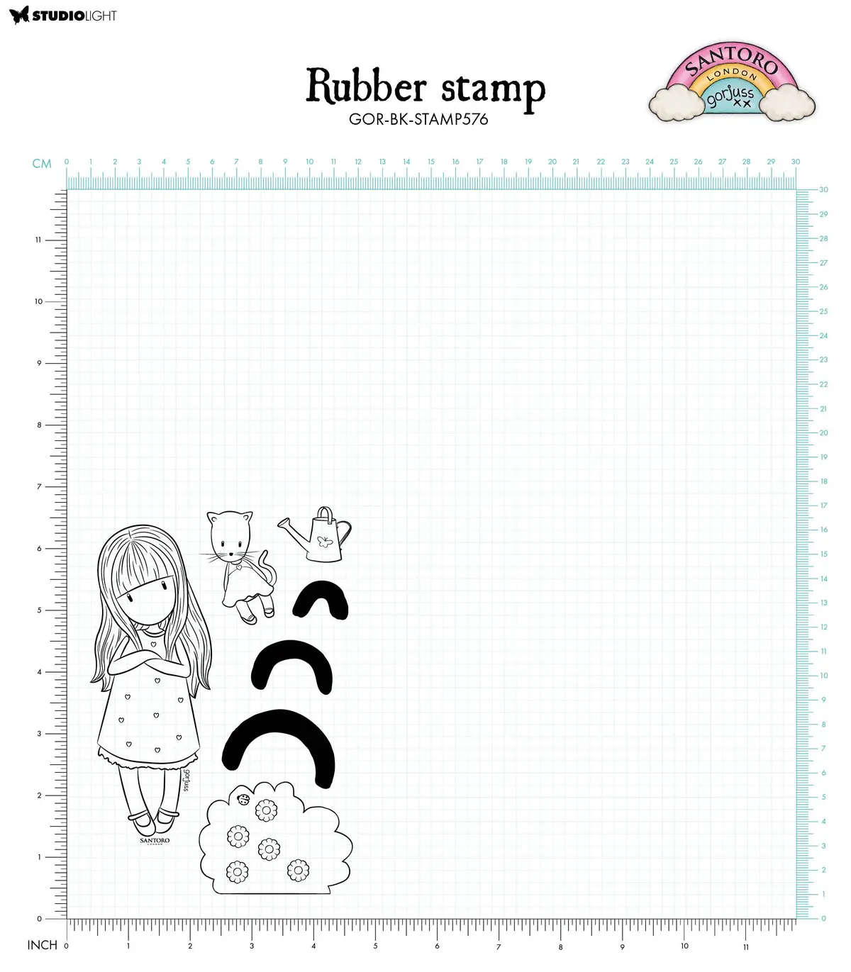San Cling Stamp Gorjuss - Be Kind How Does Your Garden Grow 120X170x5mm 7 Pc Nr.576 2
