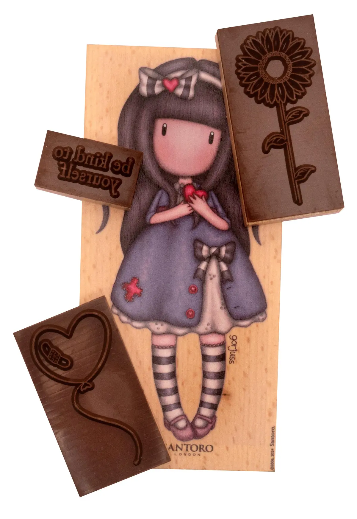 San Rubber Stamp Gorjuss - Be Kind Be Kind To Yourself 105X148x15mm 4 Pc Nr.577 2