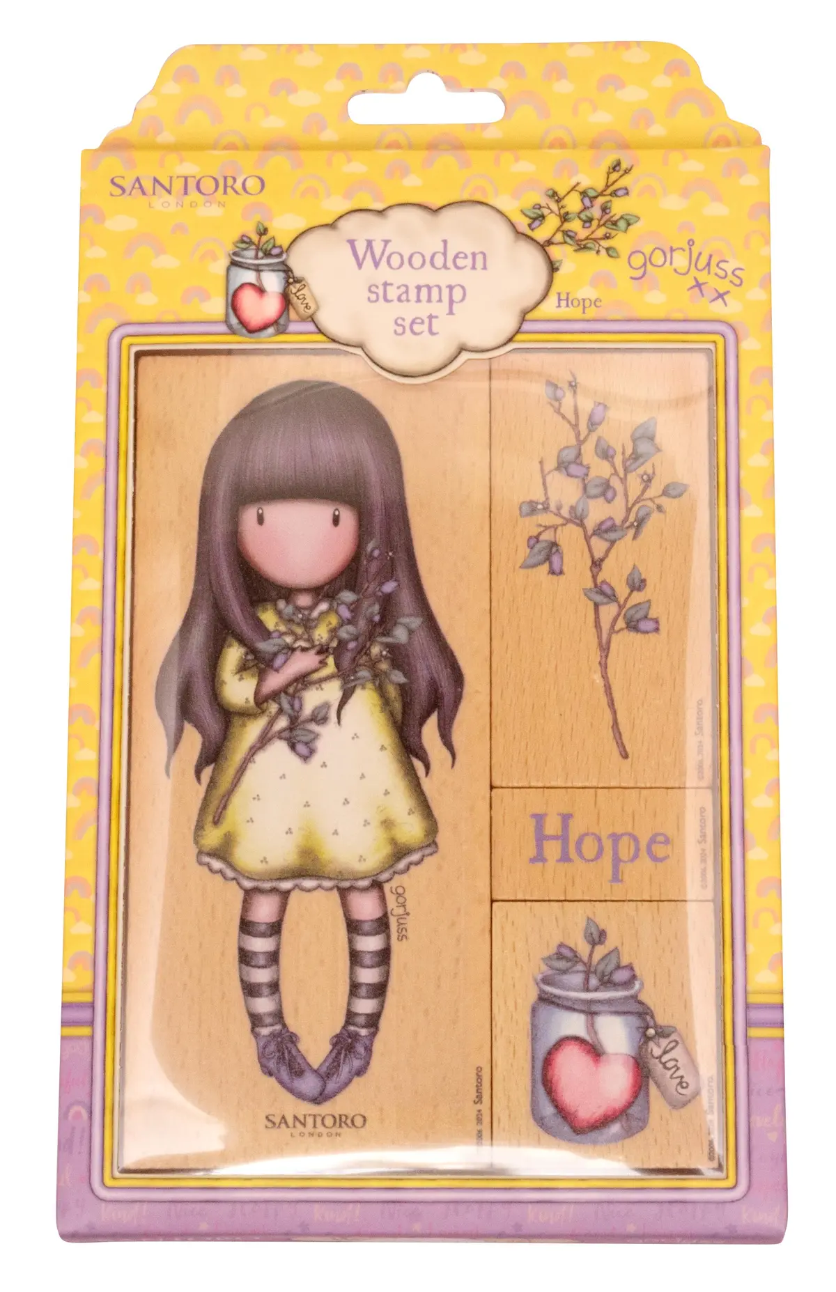 San Rubber Stamp Gorjuss - Be Kind Hope 105X148x15mm 4 Pc Nr.578 1