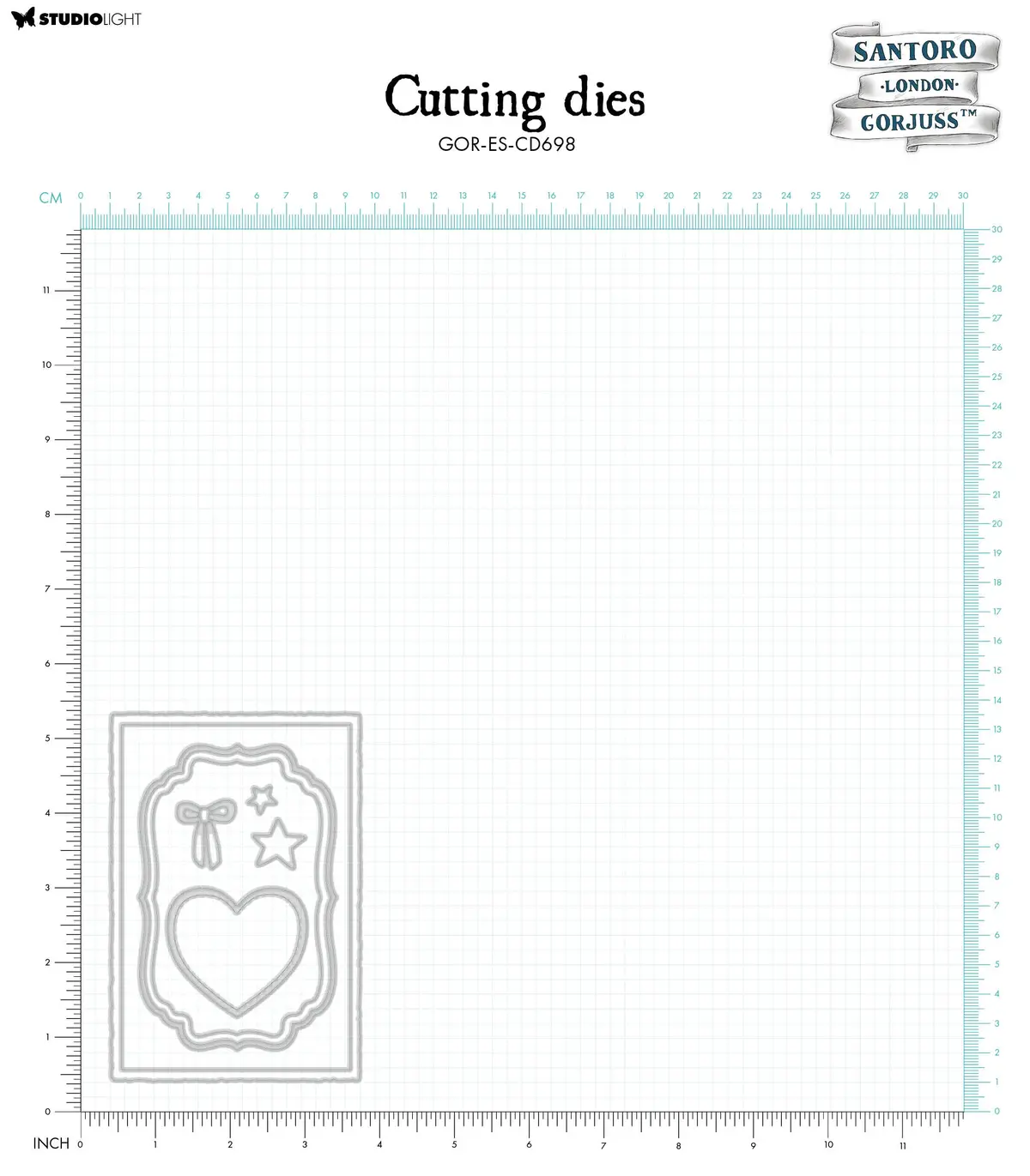 San Cutting Dies Frames & Labels Gorjuss Essentials 85X125x2mm 8 Pc Nr.698 2