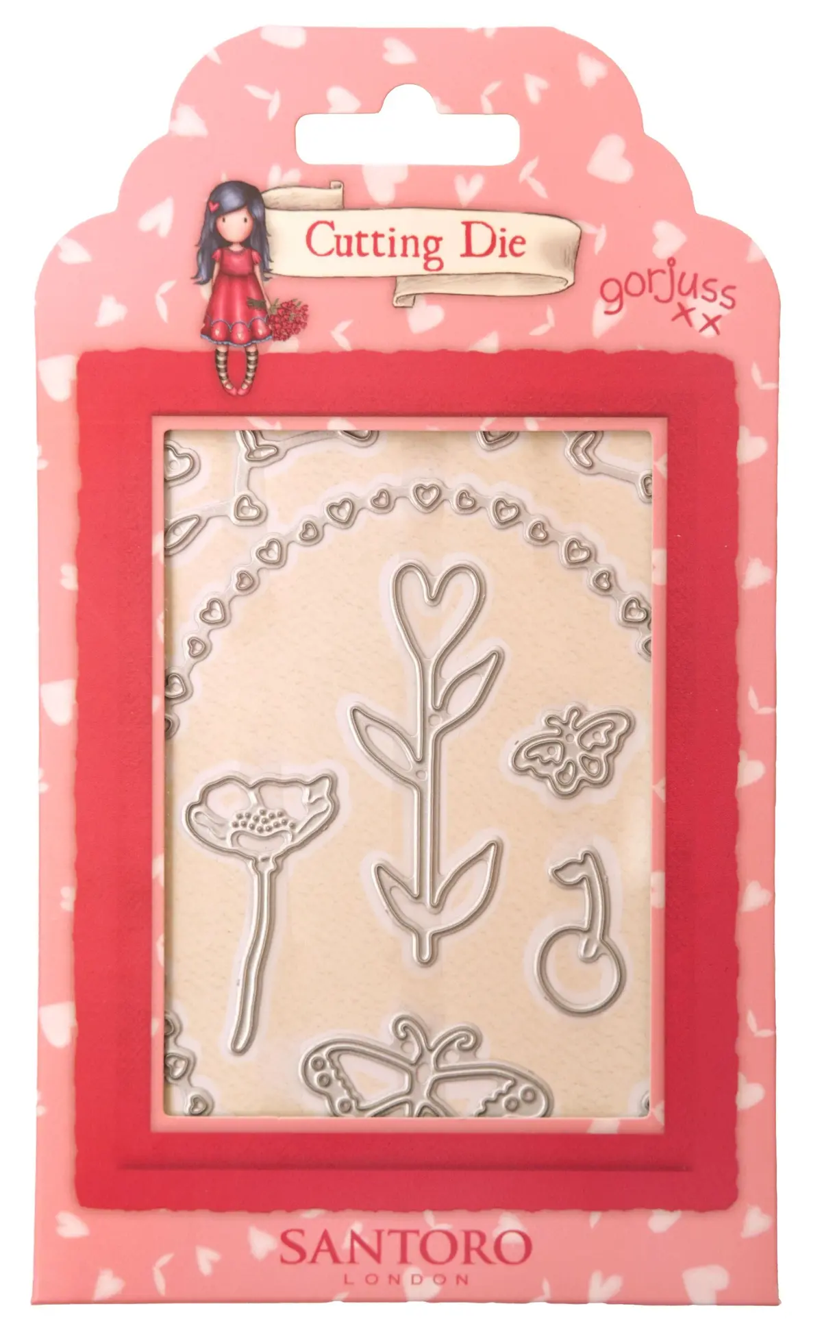 San Cutting Dies Hearts, Butterflies & Flowers Gorjuss Essentials 7 Pc 1