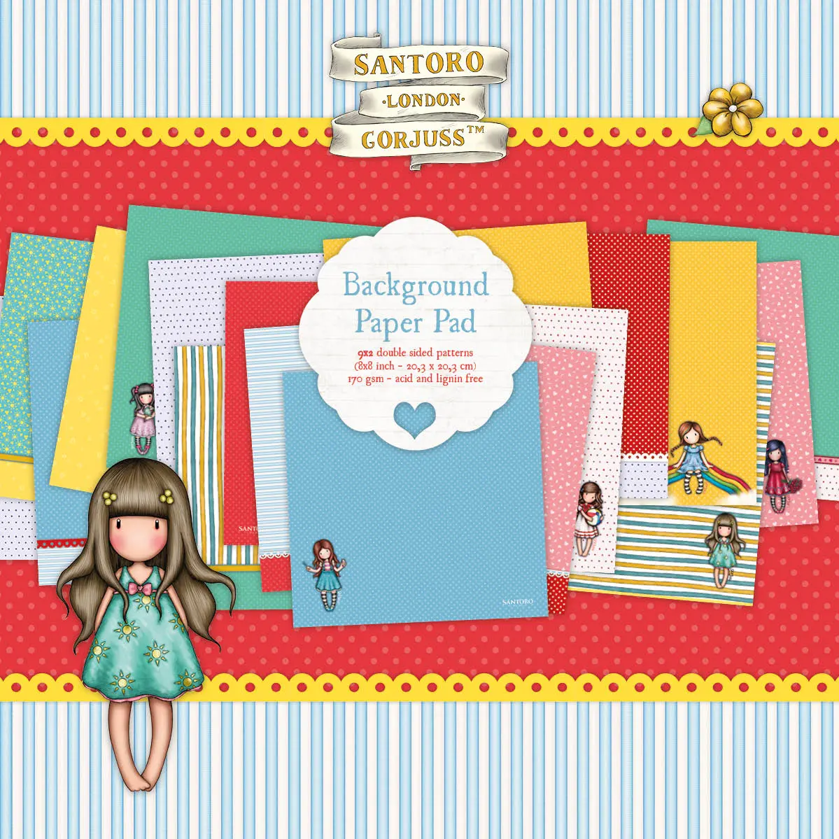 San Design Paper Pad Double-Sided, 18 Designs Gorjuss Essentials 18 Sh 1