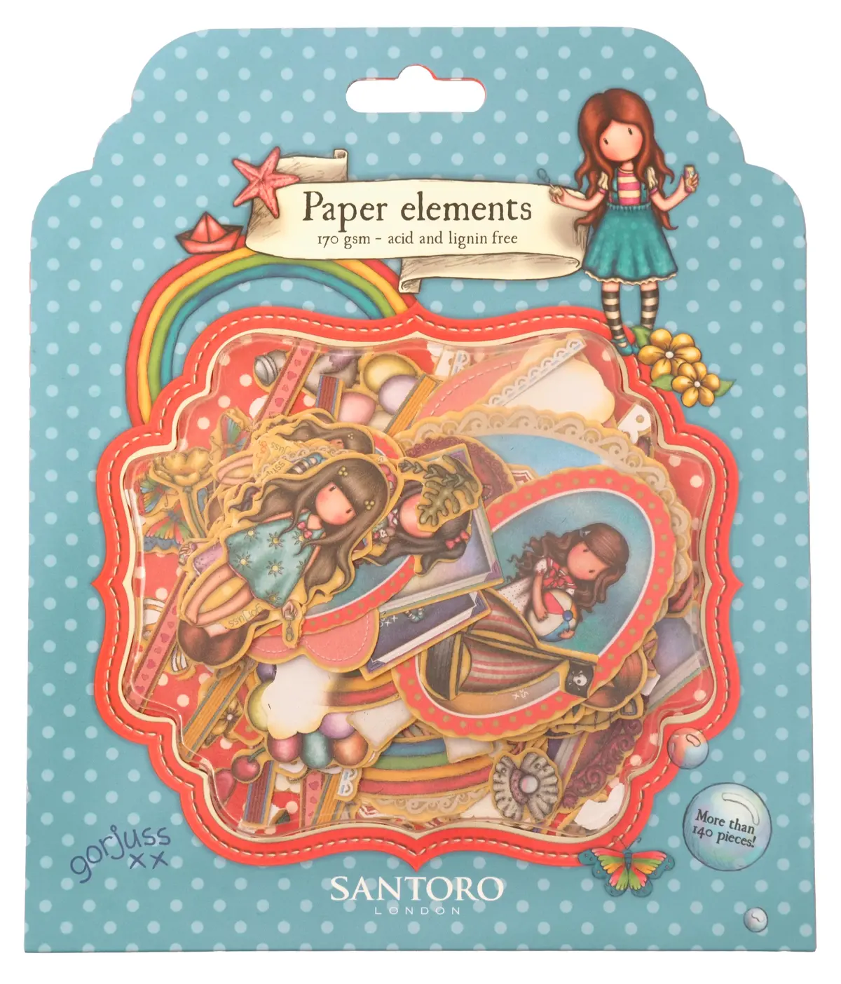 San Paper Elements Cut Out Embellishments Gorjuss Essentials 142 Pc 1