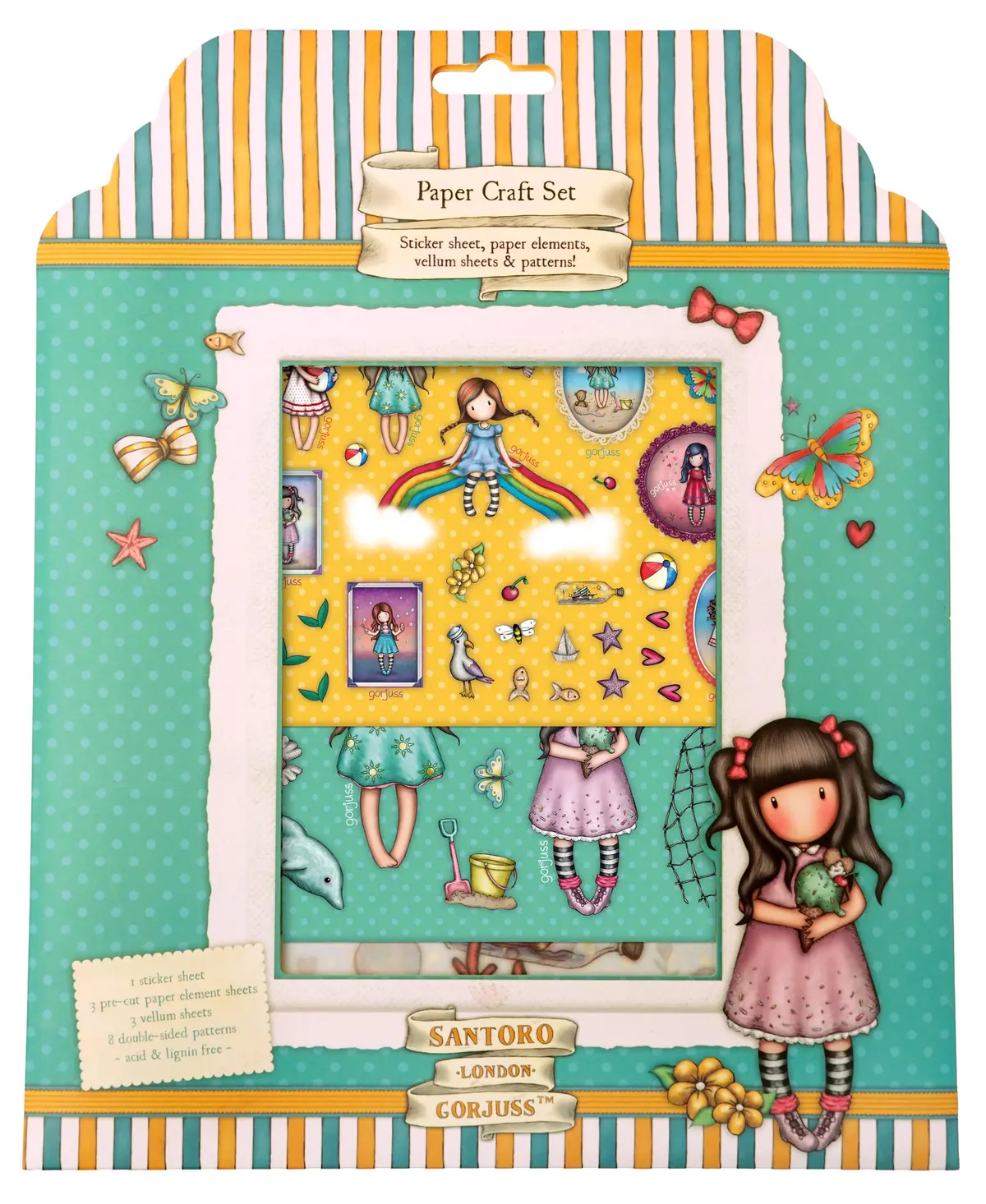 San Craft Set Paper, Stickers & Vellum Gorjuss Essentials 15 Sh 1