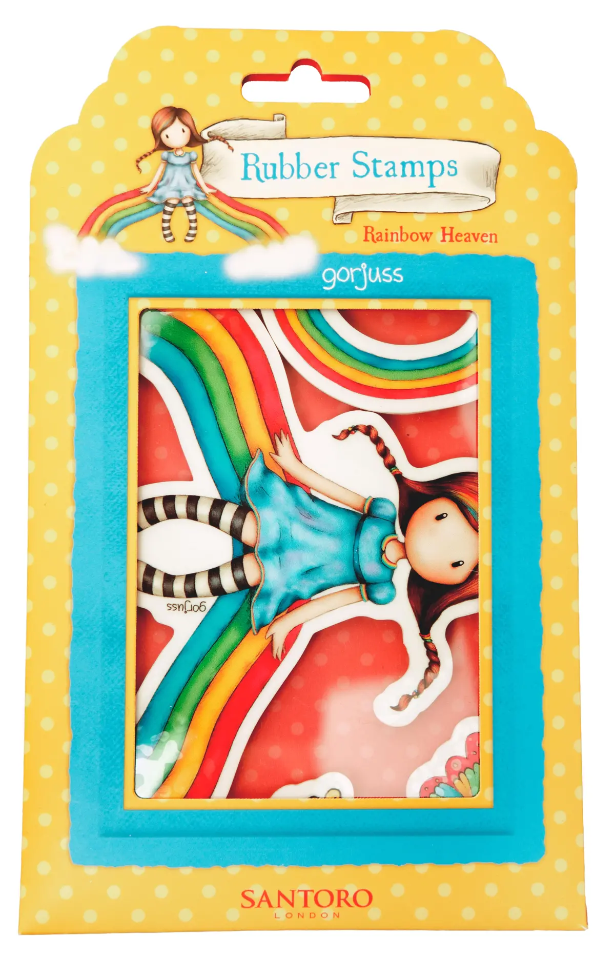 San Cling Stamp Rainbow Heaven Gorjuss Essentials 5 Pc 1