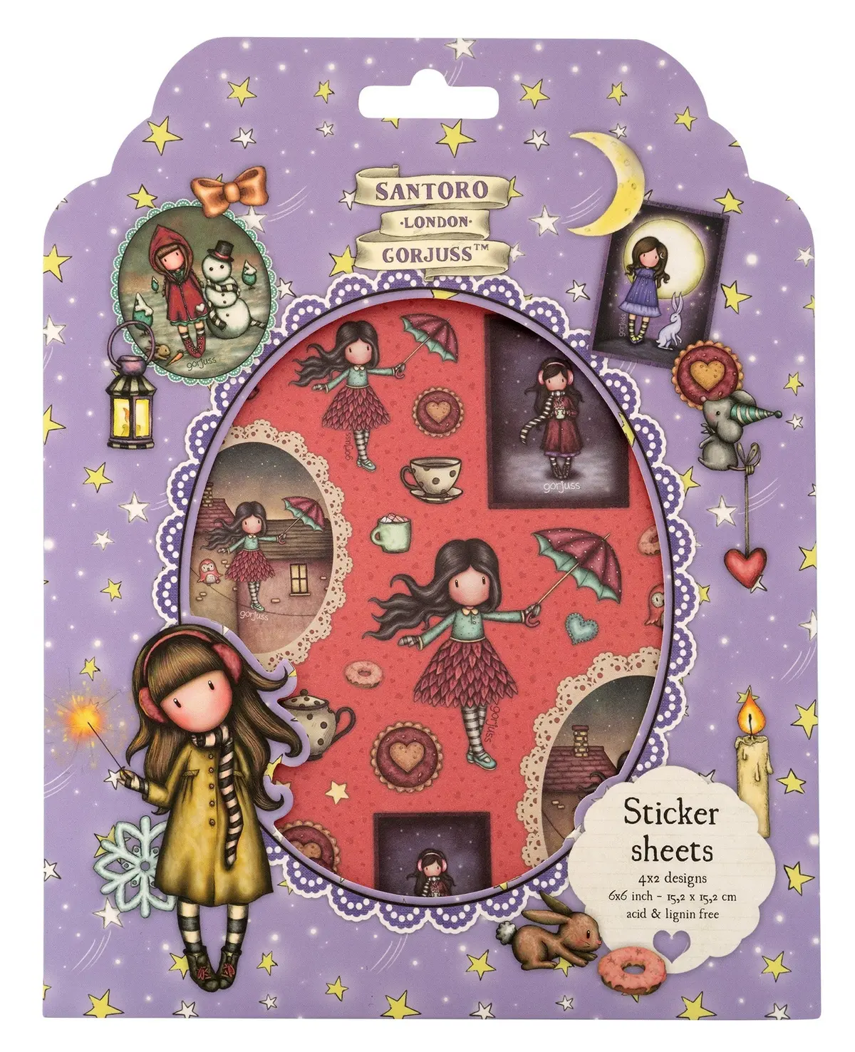San Sticker Sheets 4X2 Designs Gorjuss Essentials 152X152x2mm 8 Sh Nr.14 1