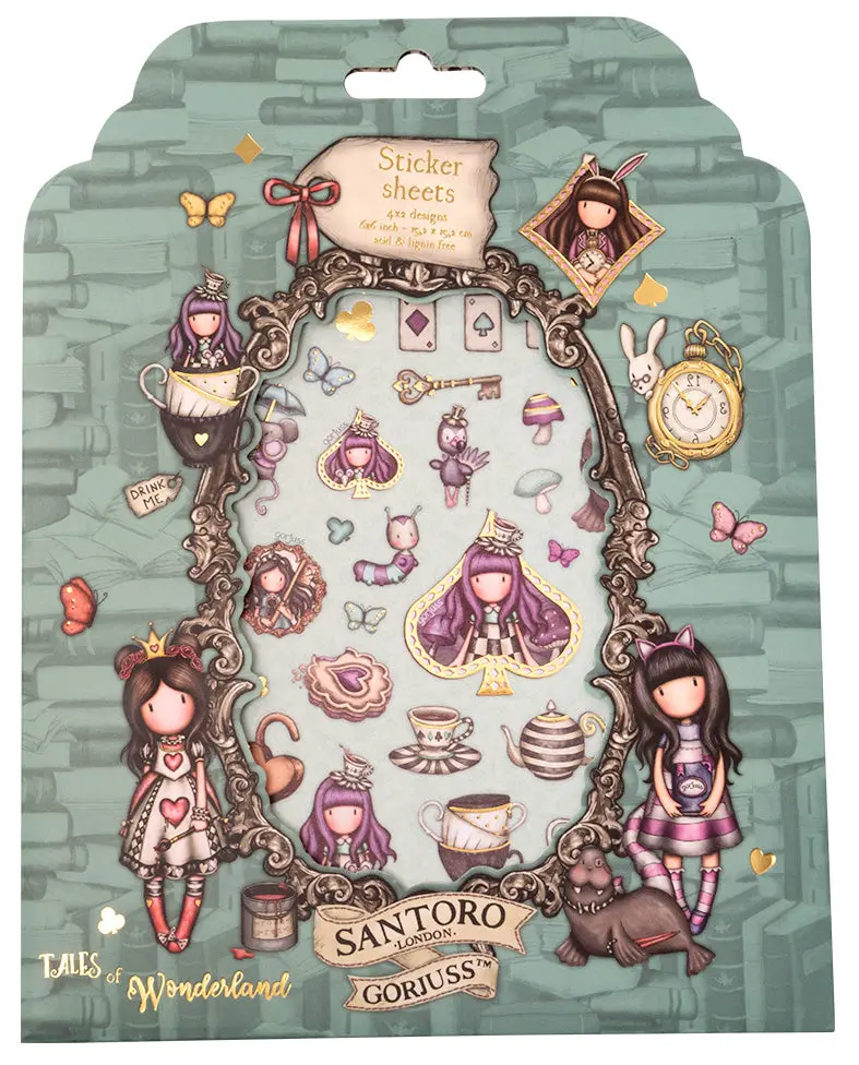 Gor Sticker Sheets 4X2 Designs Wonderland 152X152x3mm 8 Sh Nr.09 1