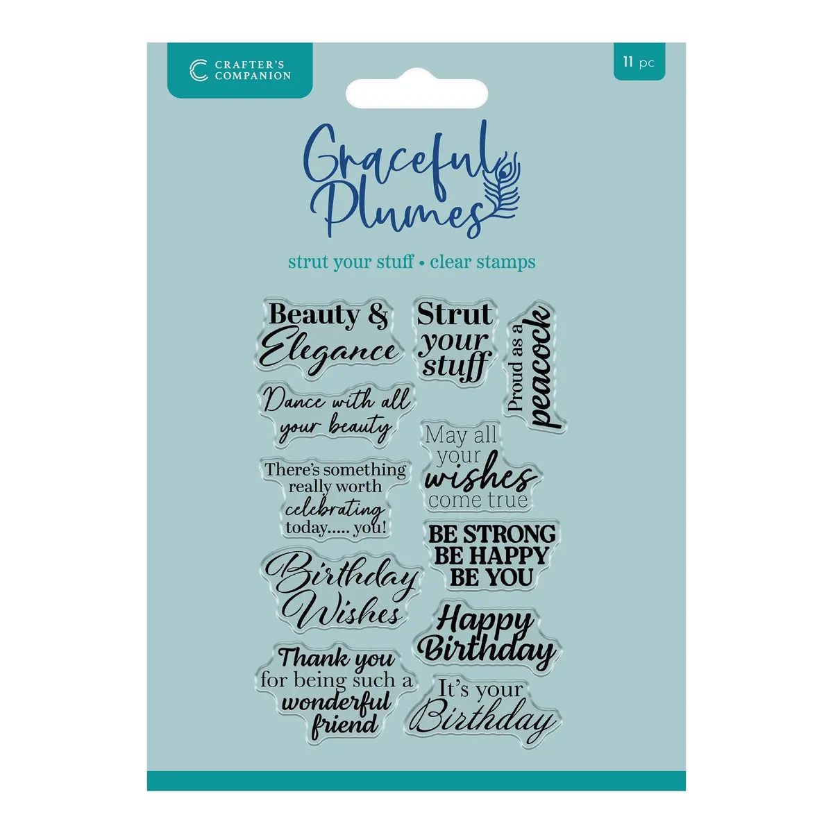 Graceful Plumes Clear Acrylic Stamp - Strut Your Stuff 1