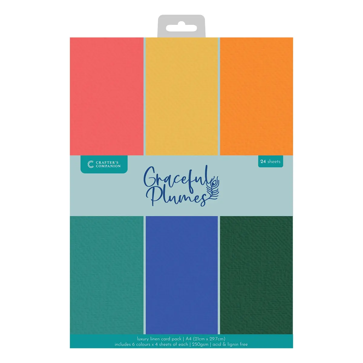 Graceful Plumes Luxury Linen Card Pack A4 1