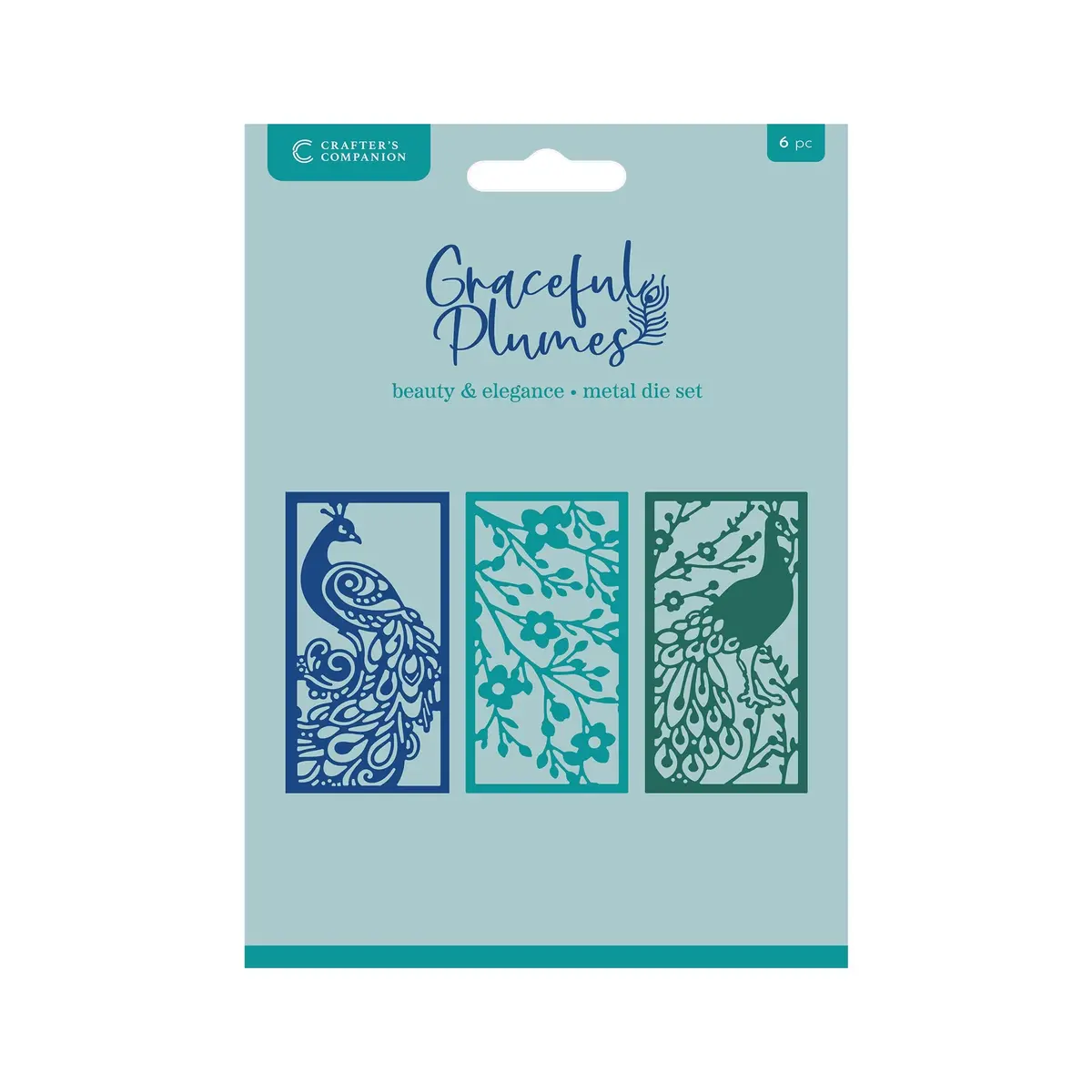 Graceful Plumes Metal Die Create-A-Card - Beauty & Elegance 1
