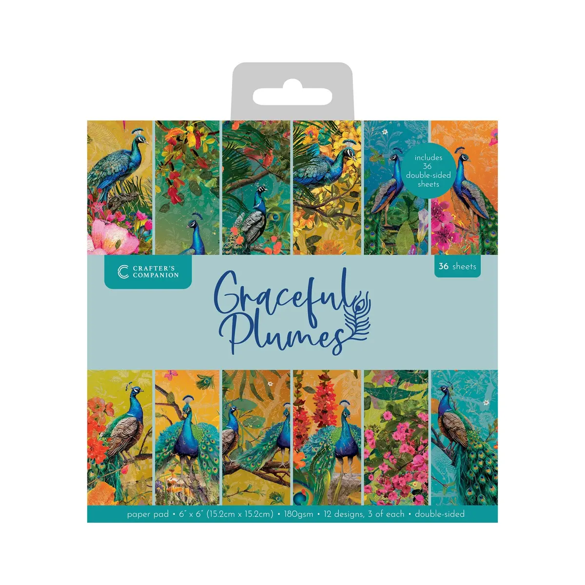 Graceful Plumes Paper Pad 6”X6” 1