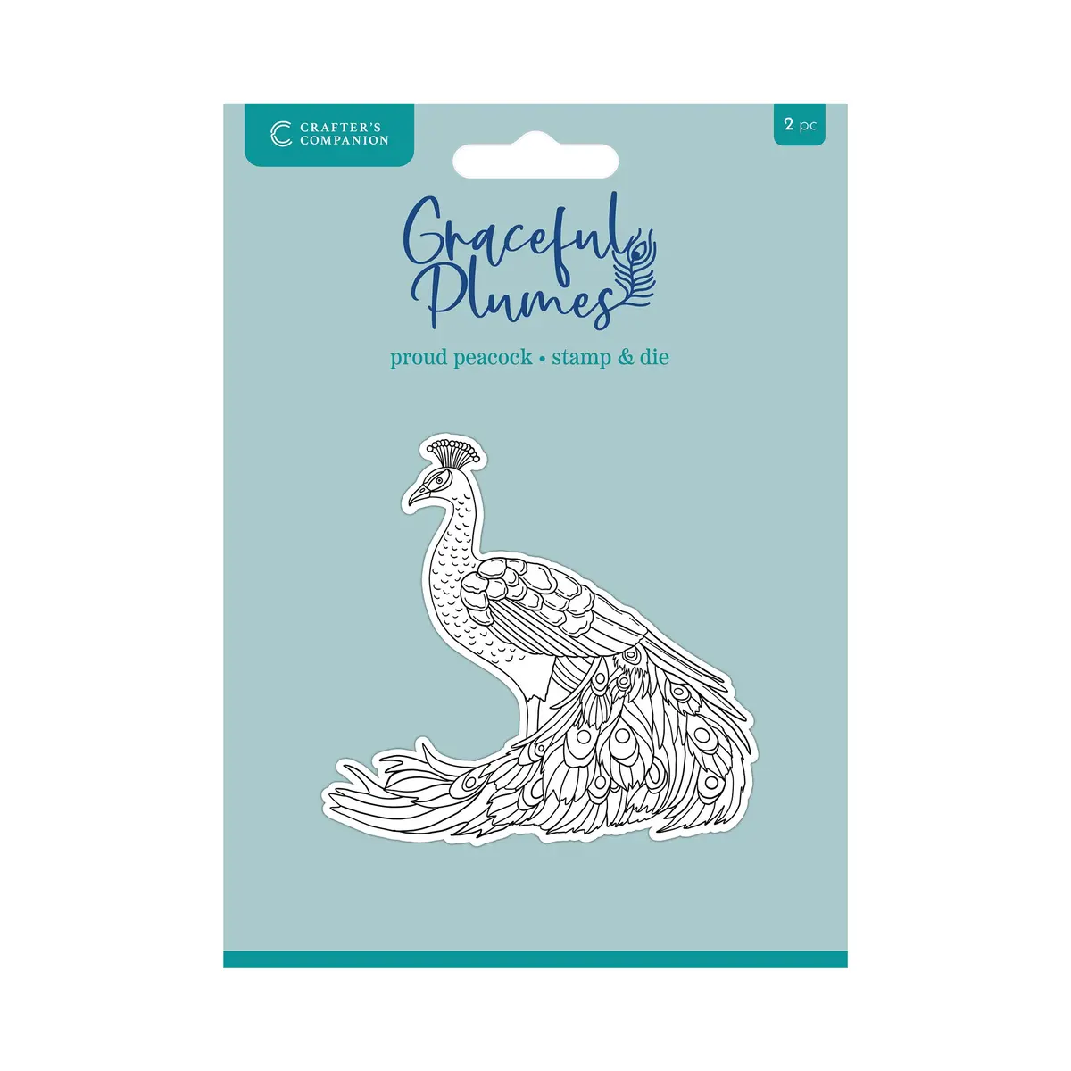 Graceful Plumes Stamp & Die - Proud Peacock 1