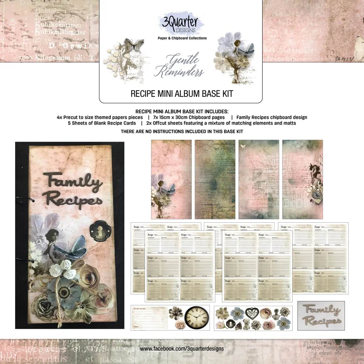 3Quarter Designs Gentle Reminders Mini Album Base Kit 1