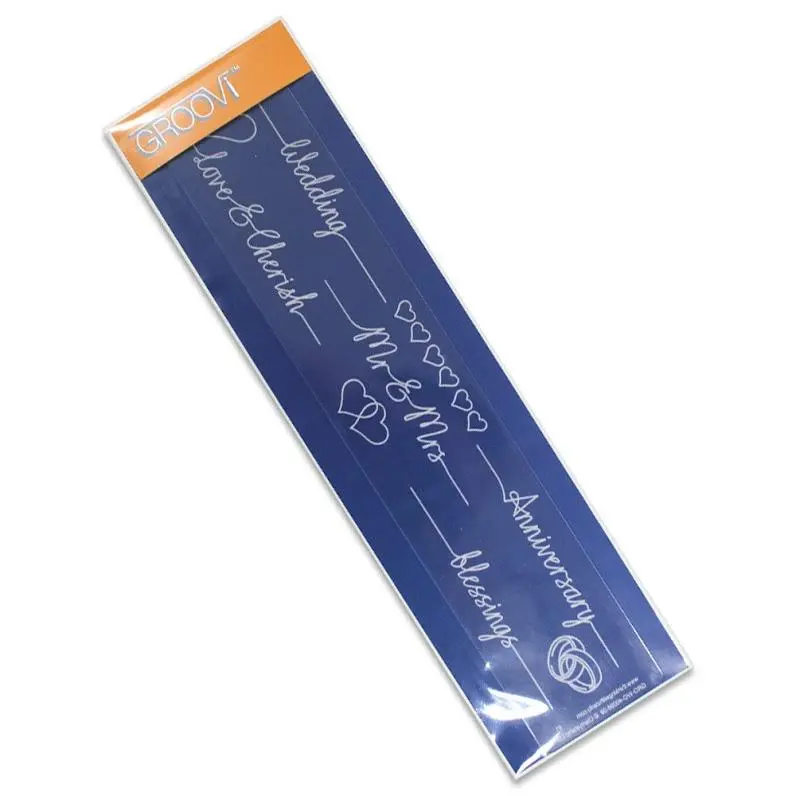 Groovi Wedding Line Sentiment Border Plate 1