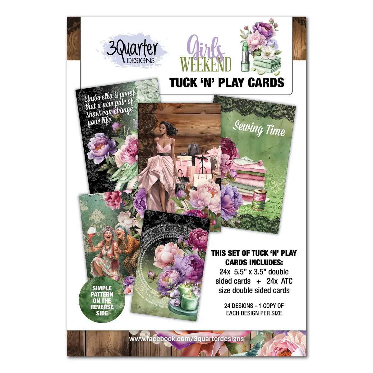 3Quarter Designs Girls Weekend - Tuck N Play Cards 1