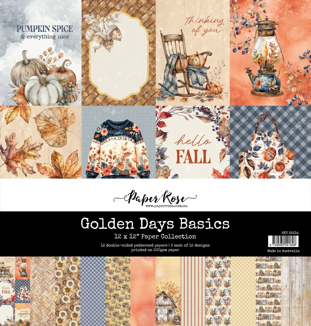 Golden Days Basics 12X12 Paper Collection 35314 1