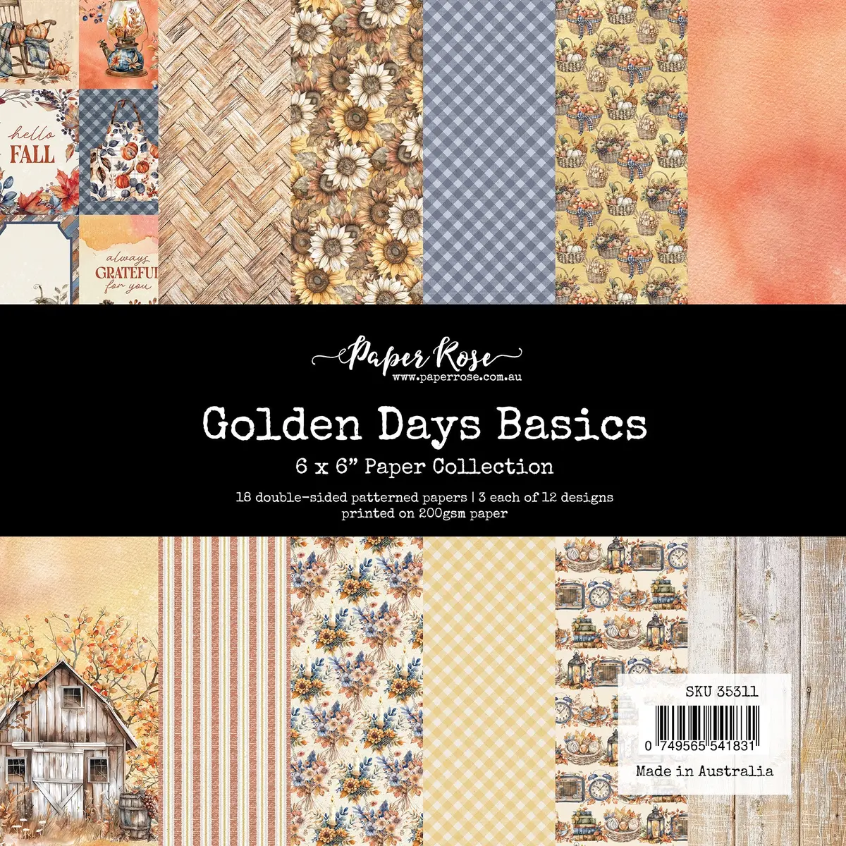 Golden Days Basics 6X6 Paper Collection 35311 1