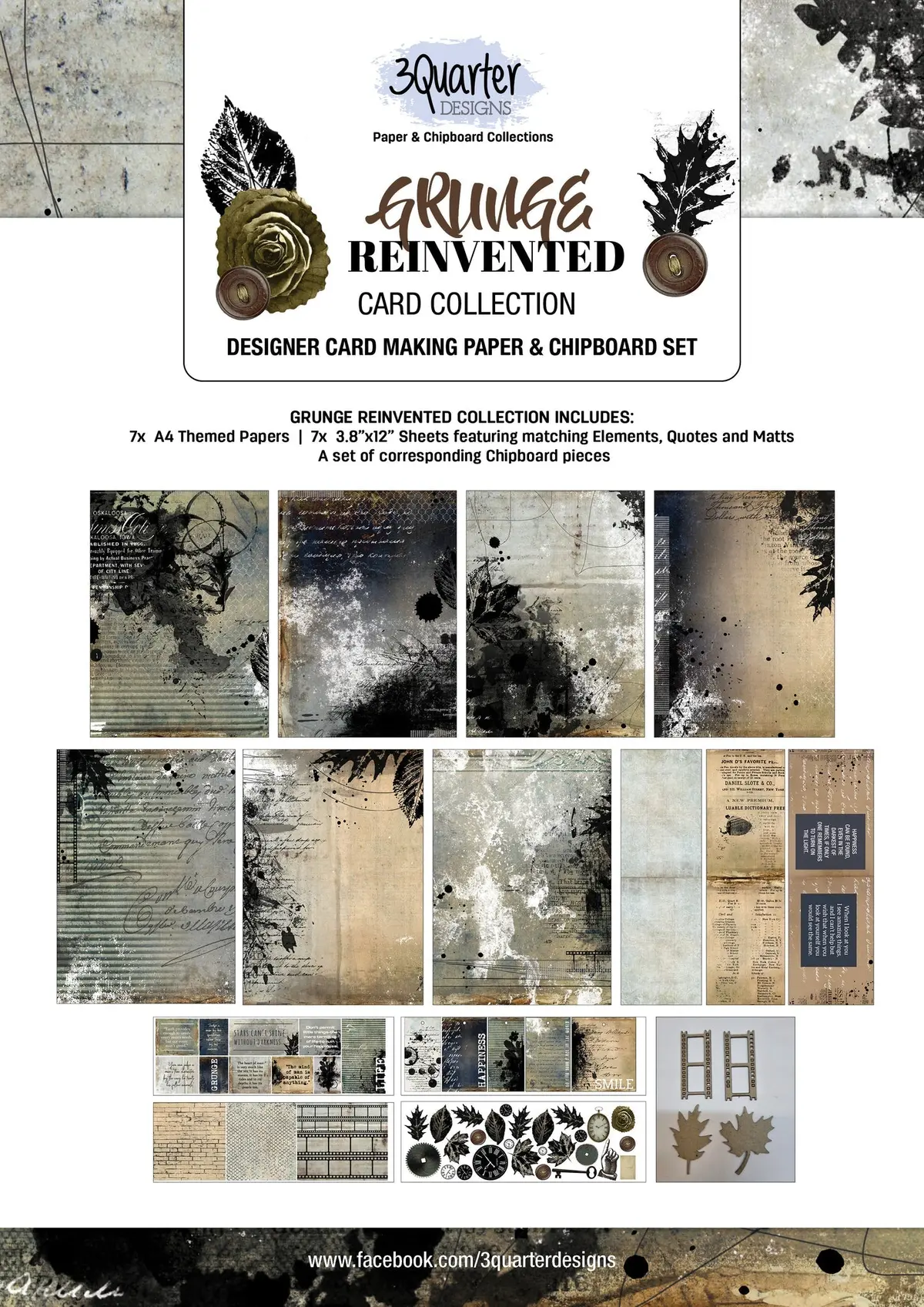 3Quarter Designs Grunge Reinvented Card Collection 1