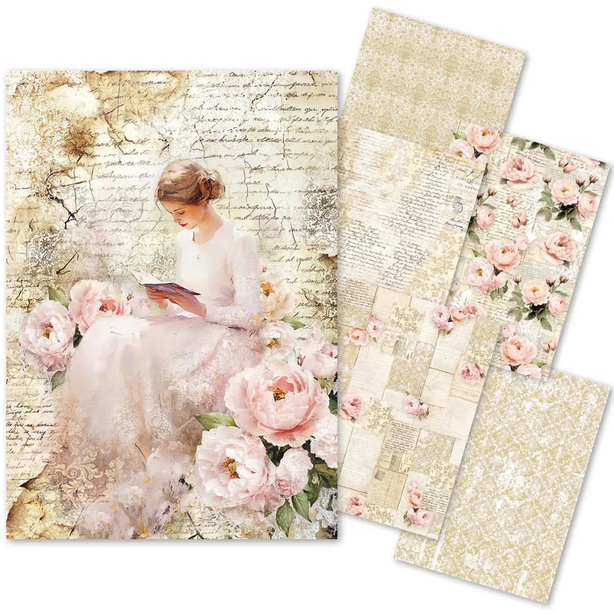 Tissue Paper A4 6/Pkg A Timeless Love 1