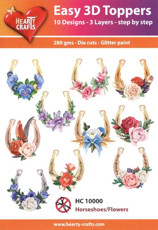Easy 3D - Horseshoes With Flowers 1