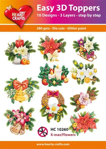 Easy 3D - Christmas Flowers 1