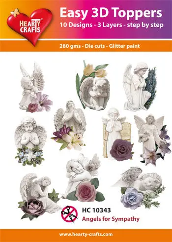 Hearty Crafts - Easy 3D-Toppers Angels For Sympathy 1