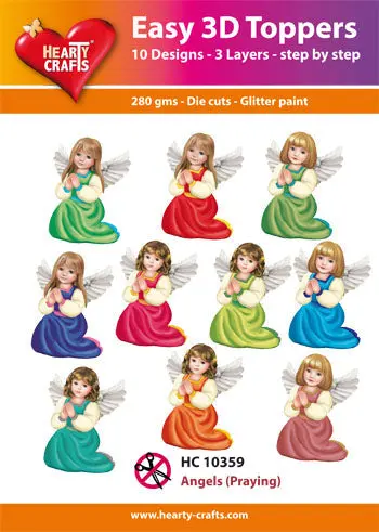 Hearty Crafts - Easy 3D-Toppers Angels (Praying) 1