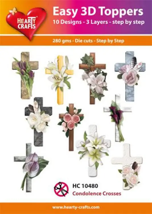 Hearty Crafts Easy 3D Toppers Condolence Crosses 1