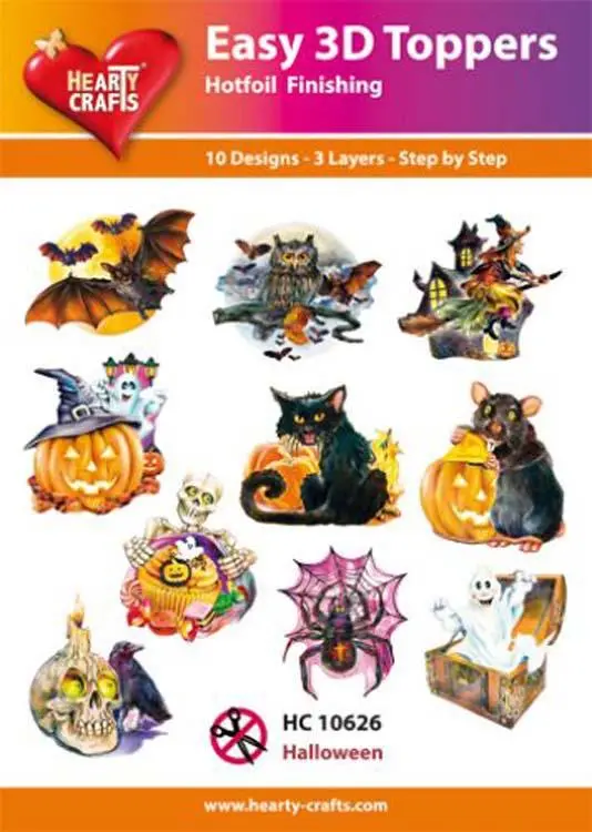 Hearty Crafts Easy 3D Toppers - Halloween 1