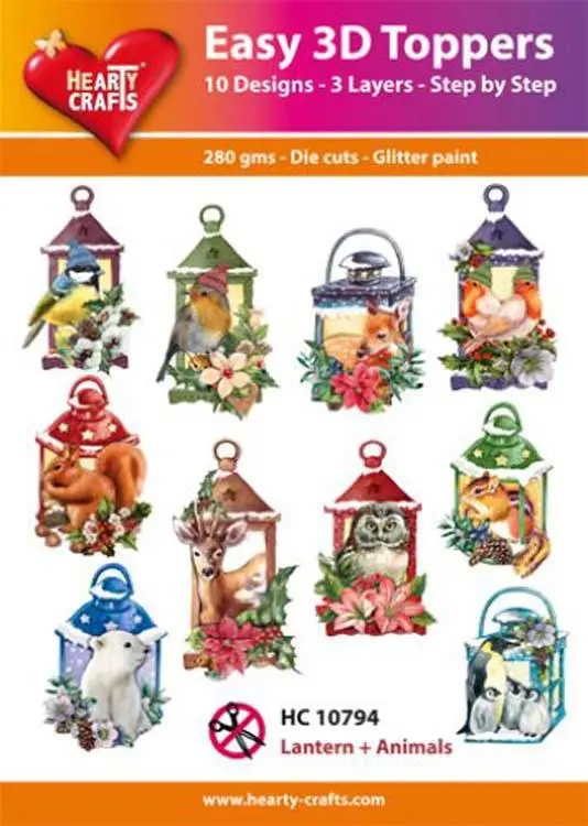 Hearty Crafts Easy 3D Toppers - Lantern + Animals 1