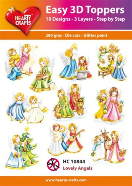 Hearty Crafts Easy 3D Toppers - Lovely Angels 1