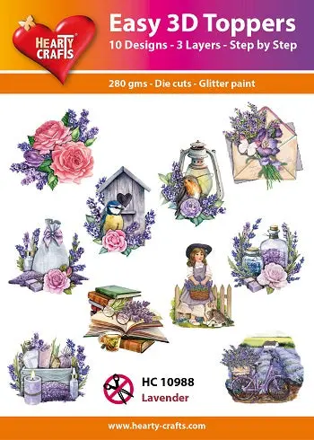 Hearty Crafts Easy 3D Toppers - Lavender 1