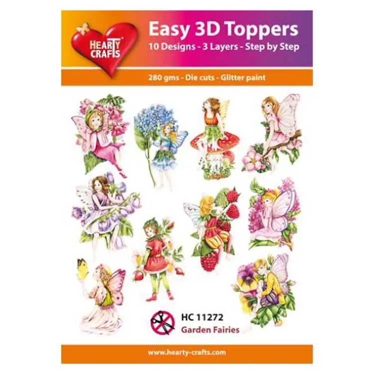 Hearty Crafts Easy 3D Toppers Garden Fairies 1