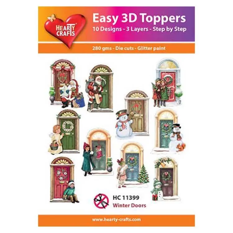 Hearty Crafts Easy 3D Toppers  - Winter Doors 1