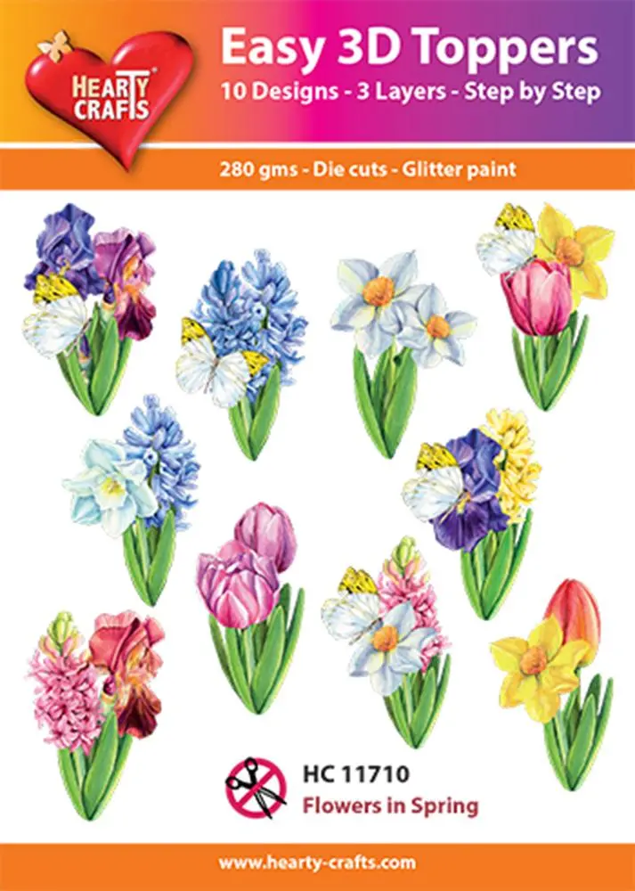 Hearty Crafts Easy 3D Toppers - Flowers In Spring 1
