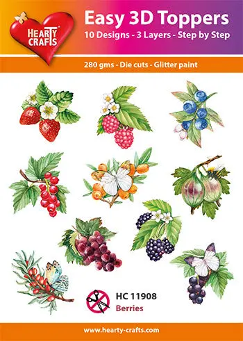 Hearty Crafts - Easy 3D-Toppers Berries 1