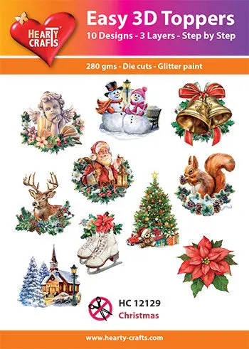 Hearty Craft  Easy 3D Topper Christmas 1