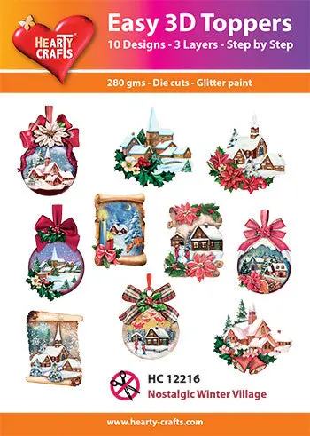 Hearty Crafts Easy 3D-Toppers Nostalgic Winter Village 1