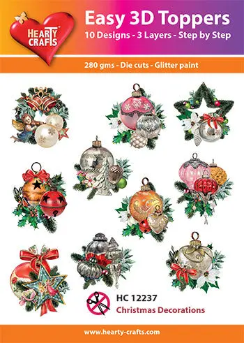 Hearty Crafts Easy 3D-Toppers Christmas Decorations 1
