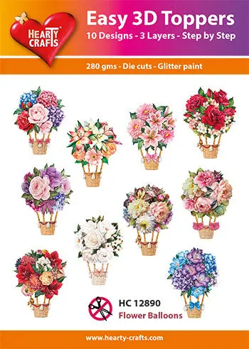 Hearty Crafts - Easy 3D-Toppers Flower Balloons 1