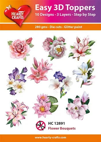 Easy 3D-Toppers Flower Bouquet 1